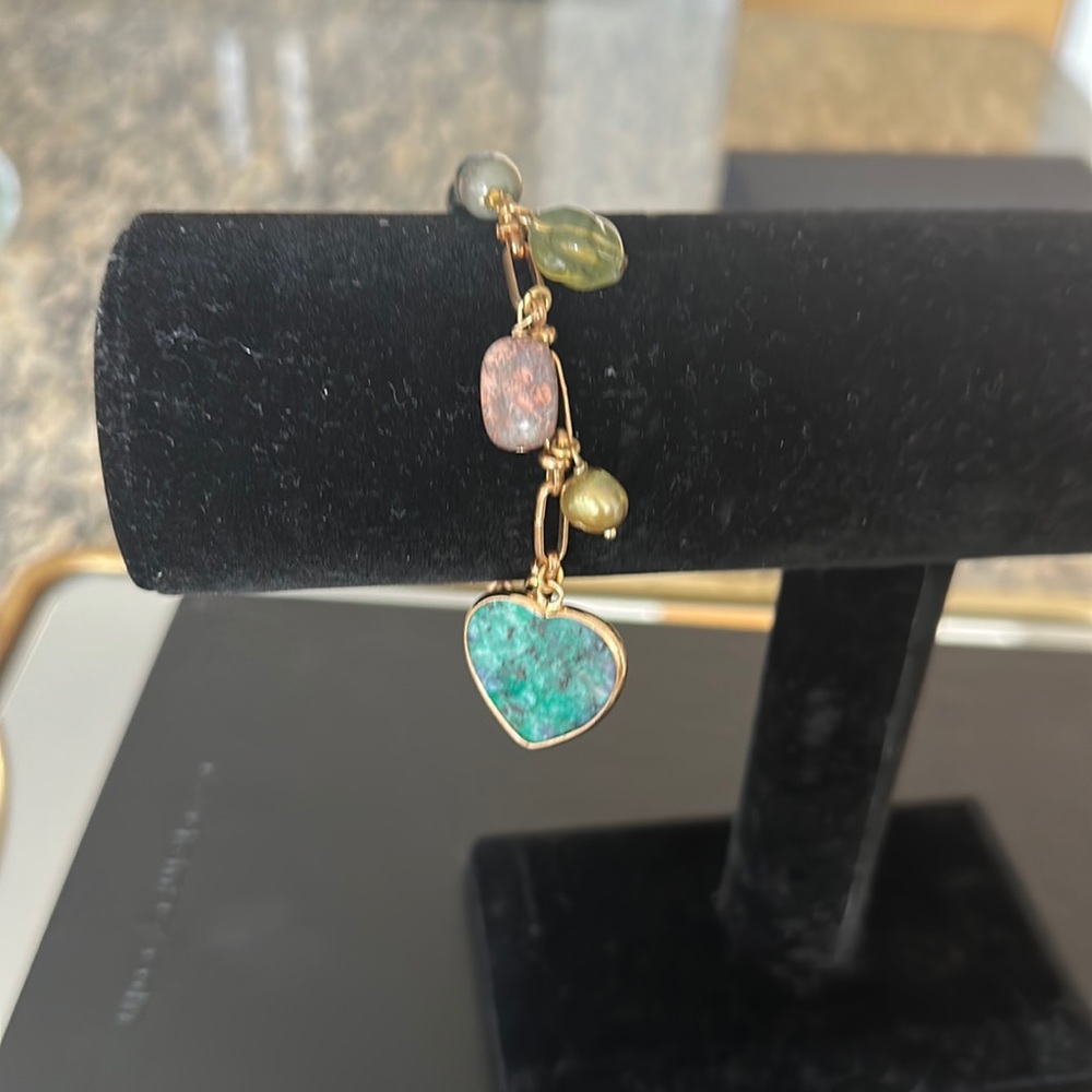 Gold charm bracelet